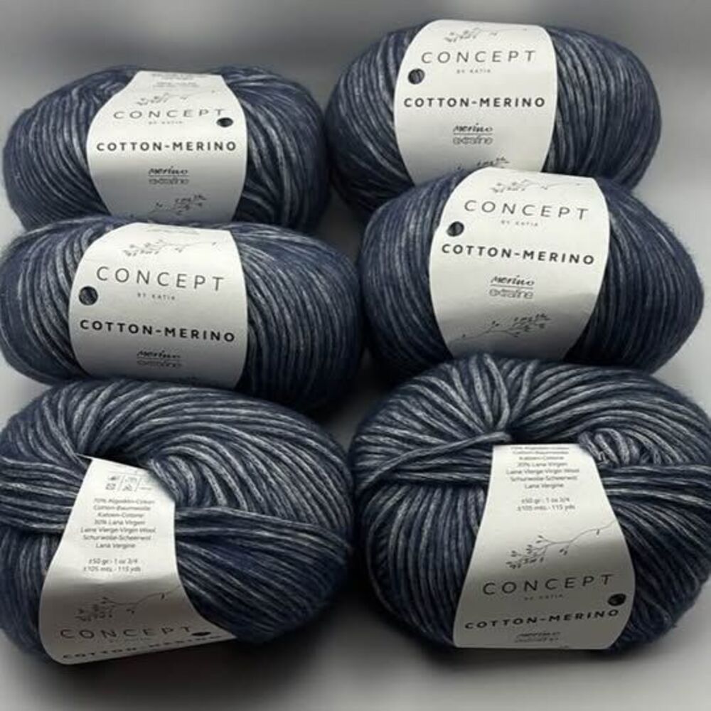 Katia Concept Cotton-Merino Yarn - 6 Skeins - #345